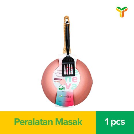 MAXIM GENEVA DEEPWOK 24 CM PINK  WO LID 1C12P