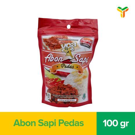 YOA ABON SAPI PREMIUM PEDAS 100G_1C30P
