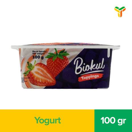 BIOKUL GREEK WITH TOPPINGS STRAWBERRY 100GR C12