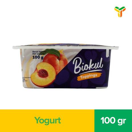 BIOKUL GREEK WITH TOPPINGS PEACH 100GR C12