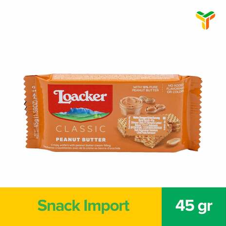 LOACKER WAFER PEANUT BUTTER 45G