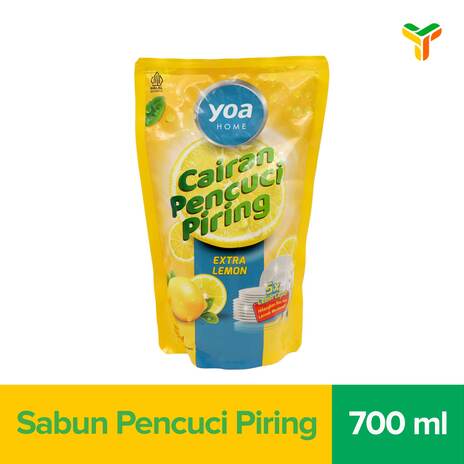 YOA PENCUCI PIRING LEMON POUCH 700ML 