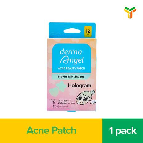 DERMA ANGEL ACNE PATCH HOLOGRAM 6 HEART 6 FLOWER