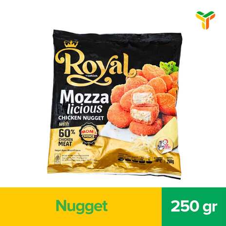 BELFOODS ROYAL MOZZALICIOUS CHICKEN NUGGET 250 C24