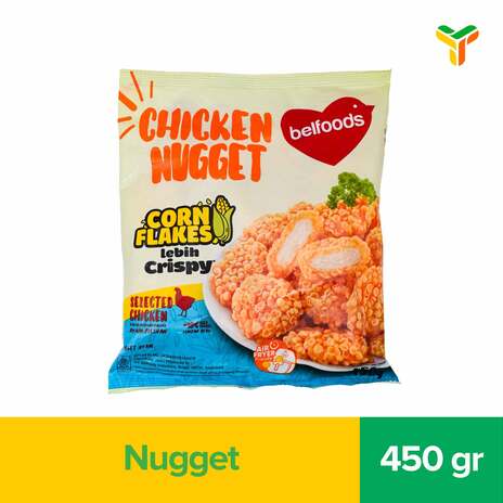 BELFOODS CORN FLAKES CHICKEN NUGGET 450GR C12 ! !