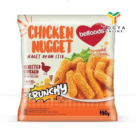 BELFOODS CHICKEN NUGGET STICK CRUNCHY 450GR C12