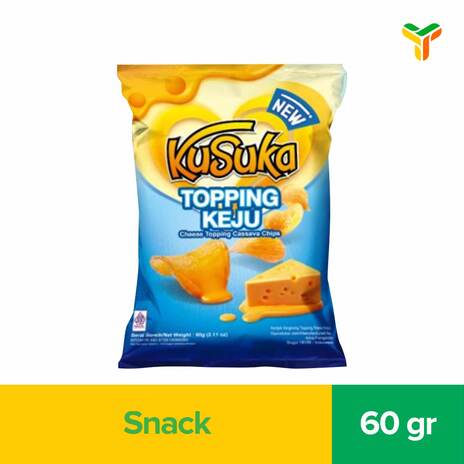 KUSUKA KERIPIK SINGKONG TOPPING KEJU 60GR_1C20P