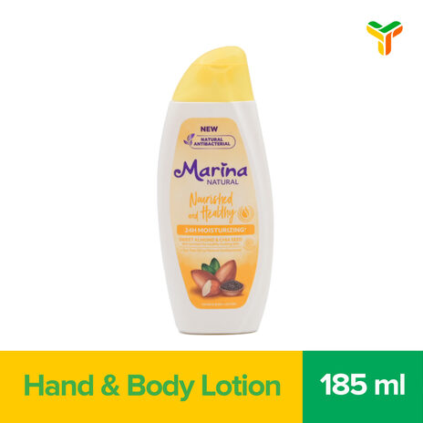 Marina Natural Hand Body Lotion Nourishednhealthy 185ml