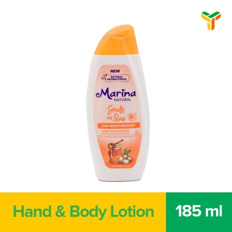 Marina Natural Hand Body Lotion Smoothnglow 185ml