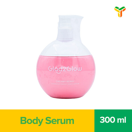 GLAD2GLOW OVERNIGHT BODY SERUM CREAMY BERRY 300ML
