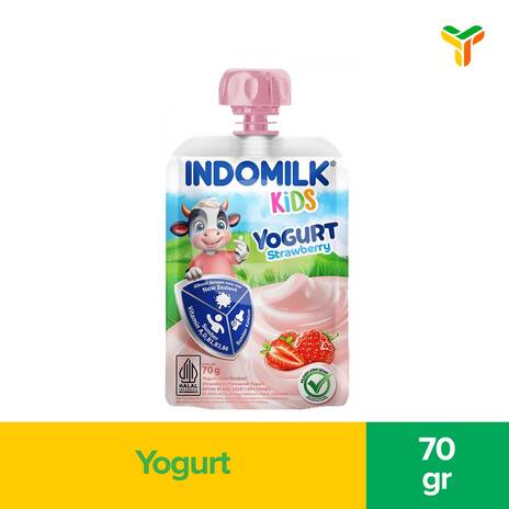INDOMILK KIDS YOGURT STRAWBERRY 70GR C24