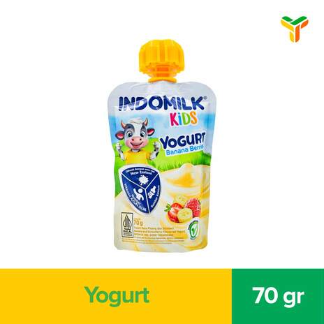 INDOMILK KIDS YOGURT BANANABERRY 70GR C24