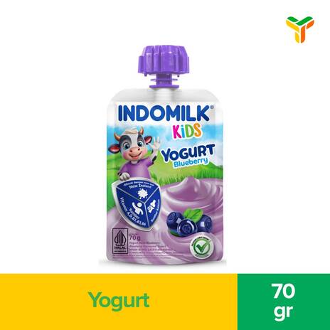 INDOMILK KIDS YOGURT BLUEBERRY 70G C24