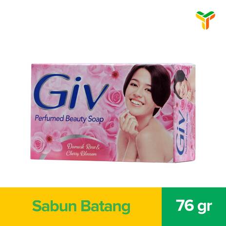 Giv Beauty Sabun Batang Damask Rose & Cherry Blossom 76GR