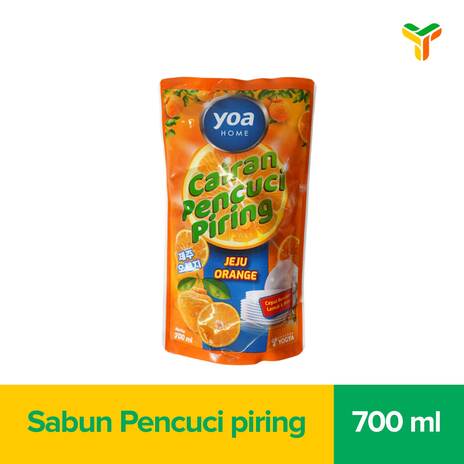 YOA PENCUCI PIRING JEJU ORANGE POUCH 700ML 