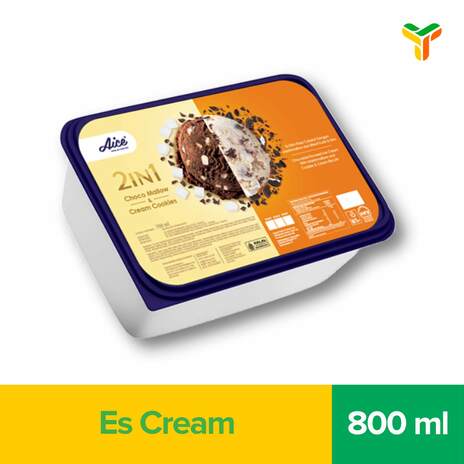 AICE 2IN1 CHOCO MALLOW N CREAM COOKIES 800ML C6