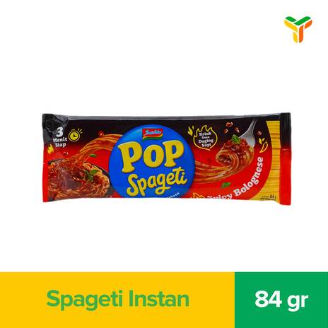 POP SPAGETI INSTANT SPICY BOLOGNESE 84G