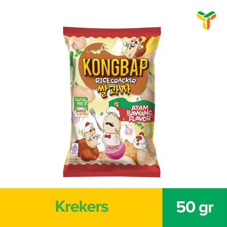 KONGBAP RICE CRACKER AYAM BAWANG 50 GR_1C24P