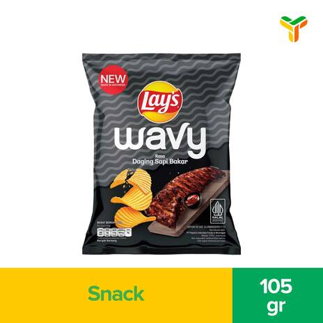 LAYS WAVY RASA DAGING SAPI BAKAR 105GR_1C14P
