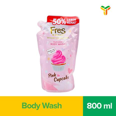 FRES N NAT BODY WASH PINK REFFIL 800ML 12 1C12