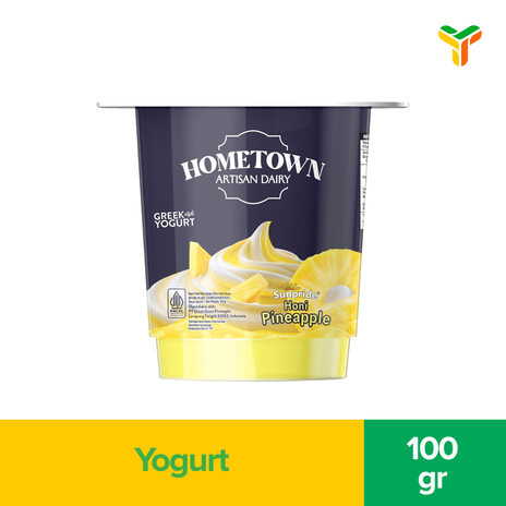 HOMETOWN GREEK STYLE YOGURT TROPICAL MANGO100G C12
