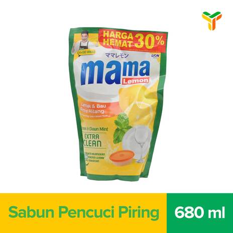 Mama Pencuci Piring Lemon Pouch 680Ml