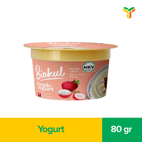 BIOKUL YOGURT GREEK LYCHEE 80GR C6