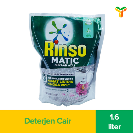 RINSO MATIC DETERJEN CAIR BUKAAN ATAS 1.6L