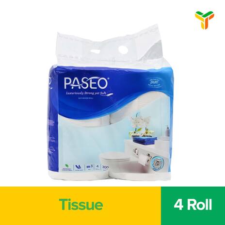 PASEO TOILET TISSUE EMBOSS 3PLY 4ROLL