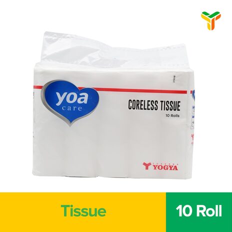 YOA TOILET TISSUE CORELESS 10 ROLL_1C20P