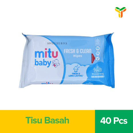 MITU BABY WIPES FRESH & CLEAN BLUE 40S BANDED_1C24