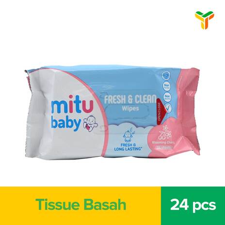 MITU BABY WIPES FRESH N CLEAN PINK 24S_1C36P