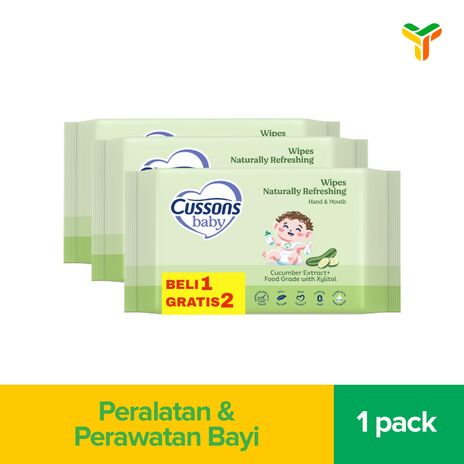Cussons Baby Wipes Tisu Basah Bayi Naturally 50S