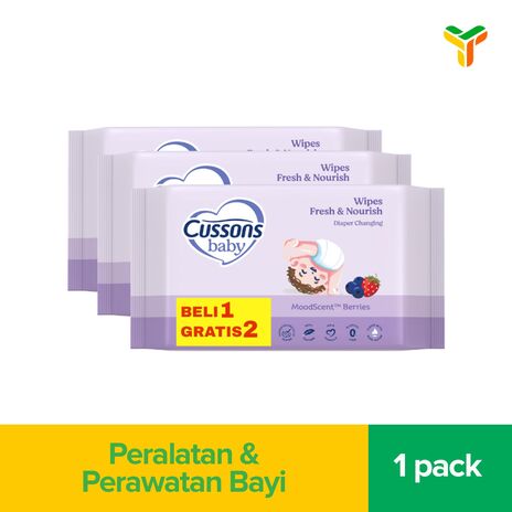 Cussons Baby Wipes Tisu Basah Bayi Fresh Nourish 50S