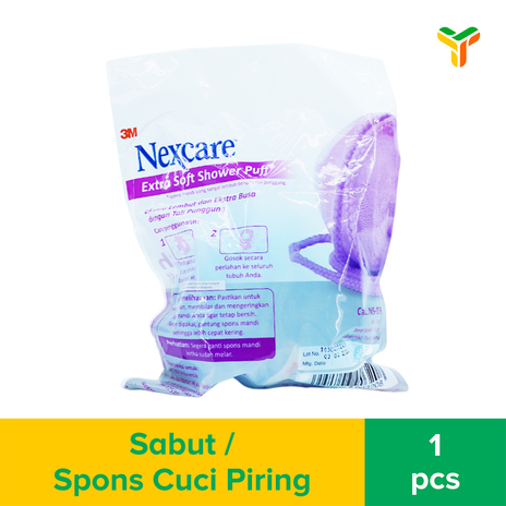 NEXCARE SOFT N STRETCH SHOWER PUFF NS03