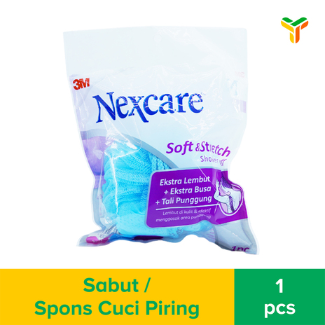 NEXCARE SOFT N STRETCH SHOWER PUFF NS03