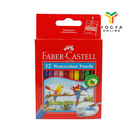F CASTELL WATERCOLOUR PENCILS PARROT 12SHORT1C6