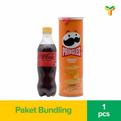 PRINGLES BUNDLING DENGAN COCACOLA ZERO 390ML HARGA SPECIAL RP 26950 