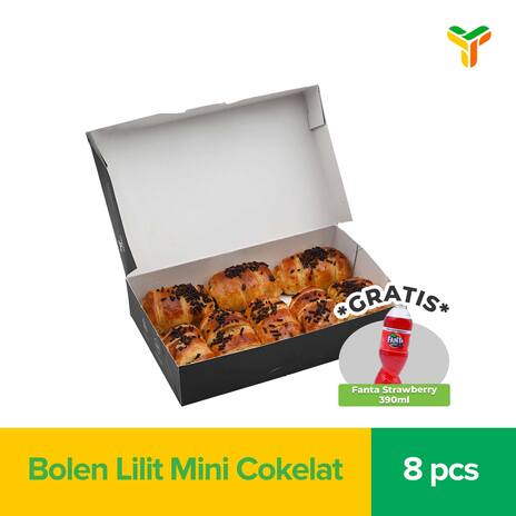 YB BOLEN LILIT MINI COKLAT ISI 8 FREE FANTA STRAWBERRY ZERO SUGAR 390 ML