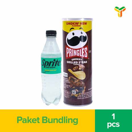 PRINGLES BUNDLING DENGAN SPRITE ZERO 390ML HARGA SPECIAL RP 27950 